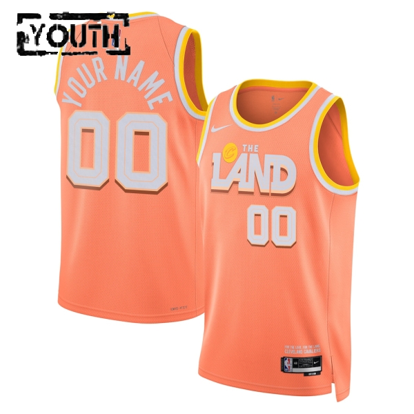 Cleveland Cavaliers Trikot Benutzerdefinierte Nike 2025-26 City Edition Orange Swingman - Kinder Cleveland Cavaliers Trikot Benutzerdefinierte Nike 2025-26 City Edition Orange Swingman - Kinder